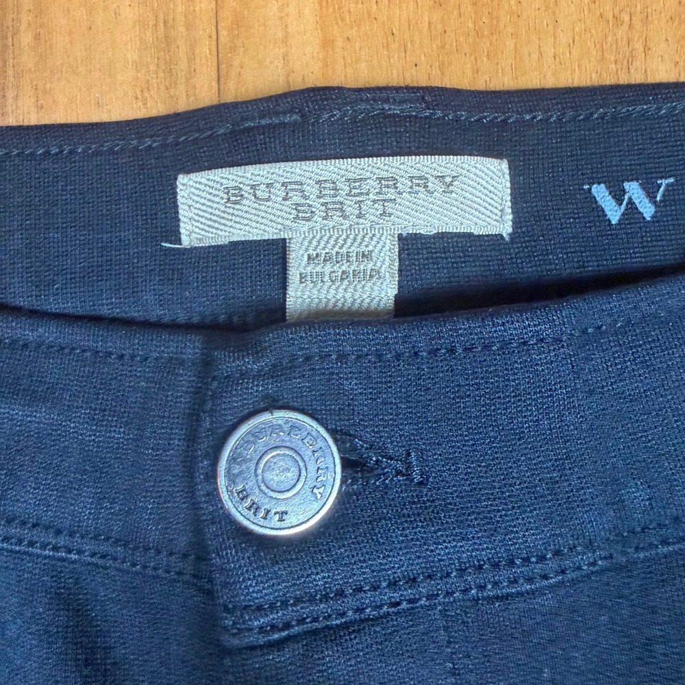 Burberry Brit Westbourne Skinny Ankle Pants Black Stretch Trousers Women Medium - Picture 3 of 13
